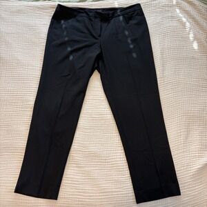 Lafayette‎ 148 Pants Virgin Wool Straight Leg Black Womens Sz 14 Career